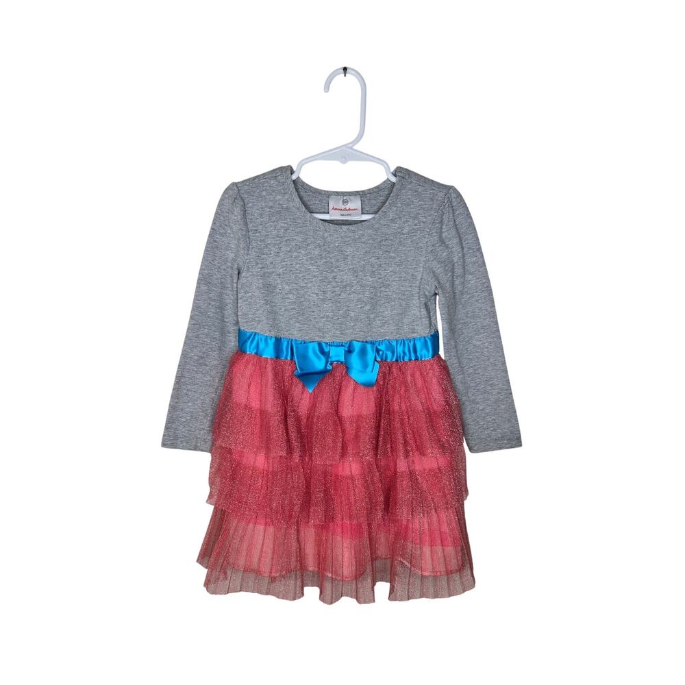 HANNA ANDERSSON Girl’s Sparkle Bow Dress Long Sleeve Size 100
